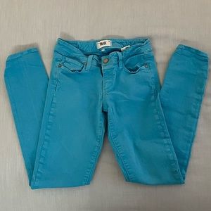 Paige Women’s Skyline Ankle Peg. Blue. Size 26